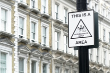 Neighbourhood Watch Area Sign Post In London Kensington City