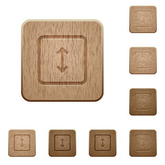 Wall Mural - Adjust object height wooden buttons