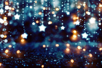 Wall Mural - Beautiful shiny stars with abstract light background