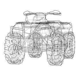 Wall Mural - ATV quadbike concept outline