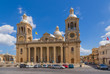 Paola, Malta. The facade of the cathedral, XVII century