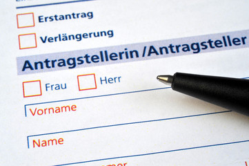 Antrag, Formular, Bürokratie, Personalien, symbolisch, Vorschriften, Recht, Vorschrift, Büro, Schreibtisch, Behörde, Bürger, Regelung, Formular, Vordruck