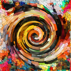 Wall Mural - Synergies of Spiral Color
