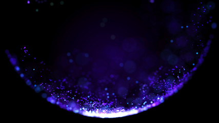 Poster - Abstract sphere in outer space. Futuristic globalization interface. Digital spherical hologram. 3d rendering.