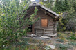 Abandoned log cabin in Kluane National Park, Yukon Territory, Canada