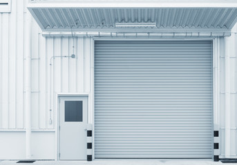 Roller door or roller shutter. Also called security door or security shutter with automatic system. For protection residential and commercial building i.e. house, warehouse, factory, shop and store.