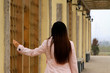 © junrong - Park Colonnade and Lady figure