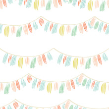 Painted Bunting Flag Background. Celebration Party Background Bunting Garland