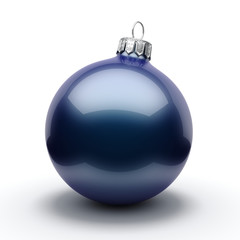 Wall Mural - 3D Rendering Dark Blue Christmas Ball