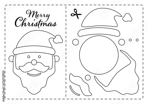 Bastelvorlage Weihnachtsmann – kaufen Sie diese Vektorgrafik und finden