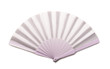 White folding hand fan mockup isolated