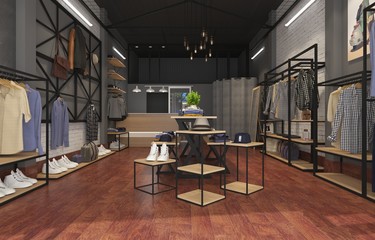 Poster - 3d render fashion store