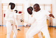 © JackF - Fencers exercising techniques in battle