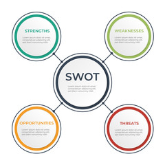 Poster - 3d Modern  Infographics business template with 4 steps, options, or processes. Swot analysis infographics.