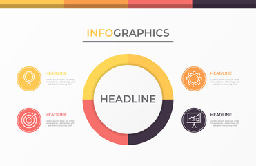 Poster - 3d Modern  Infographics business template.