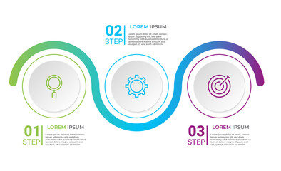 Poster - Infographic business template with 3 options.