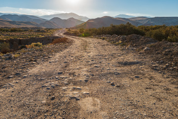 Dirt road to the mountains