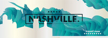USA Nashville Skyline City Gradient Vector Poster
