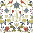 Modern Art Nouveau Tiffany vector pattern
