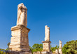 Statues on the ancient Agora, Athens, Greece