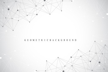 Aufkleber - Global network connections with points and lines. Networking and Big Data visualization background. Futuristic global business. Vector Illustration