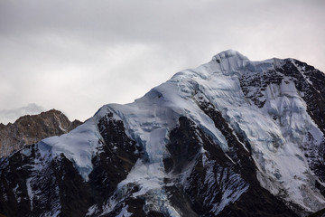 Wall Mural - Snow Mountains and Glaciers - Ganzi Tibetan Autonomous Prefecture, Sichuan Province China. Chinese landscape - Yaha Pass Scenery near Gongga Mountain, Minya Konka. Jagged Peaks, Ice Covered Mountains