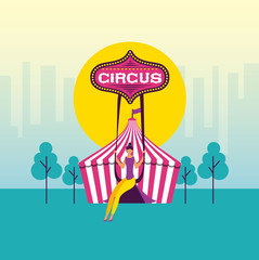 Sticker - circus fun fair