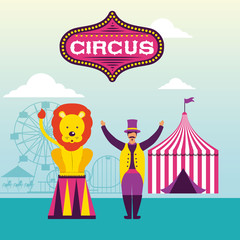 Canvas Print -  circus fun fair