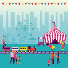 Canvas Print -  circus fun fair