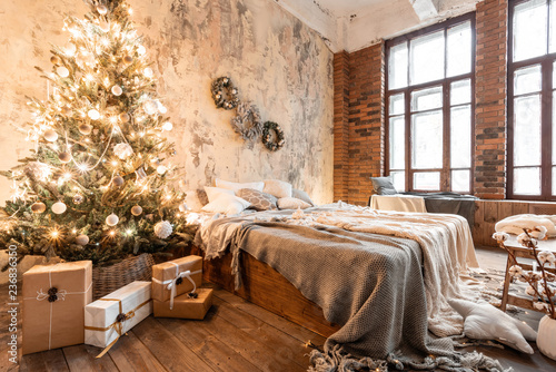 Loft Style Apartments Bed In The Bedroom High Large