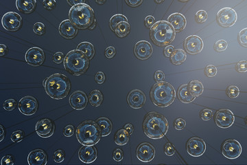 Poster - Creative decorative lamps background