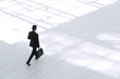 © ASDF - top view from afar.Executive businessman with portfolio