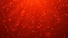 Christmas Red Background. Abstract Magic Light Background. Bokeh Background. 3d Rendering.