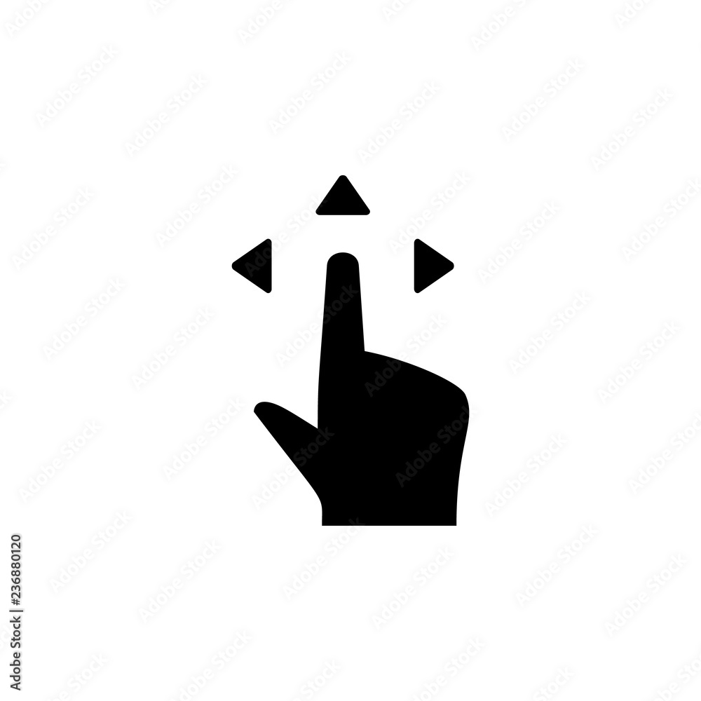 Hand, fingers, gesture, swipe, move, rotate icon. Element of hand icon ...