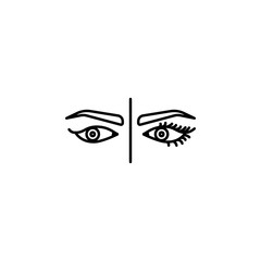 Poster - Eye, eyelash lamination icon. Element of anti aging outline icon for mobile concept and web apps. Thin line Eye, eyelash lamination icon can be used for web and mobile