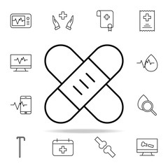 Poster - band aid  icon. Medical icons universal set for web and mobile
