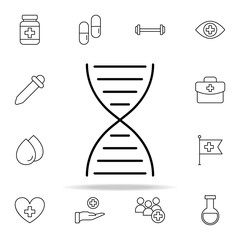 Poster - dna icon. Medical icons universal set for web and mobile
