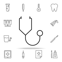 Poster - stethoscope icon. Medical icons universal set for web and mobile