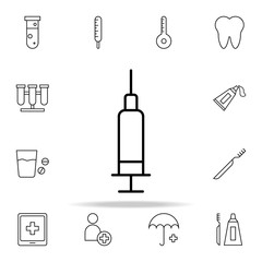 Poster - syringe icon. Medical icons universal set for web and mobile