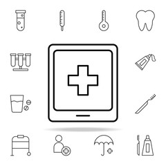 Poster - tablet medical icon. Medical icons universal set for web and mobile