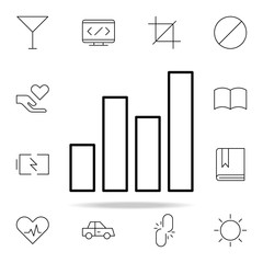 Poster - bar chart icon. Minimal Universal Theme icons universal set for web and mobile