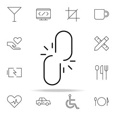 Poster - broken link icon. Minimal Universal Theme icons universal set for web and mobile