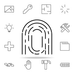 Poster - fingerprint icon. Minimal Universal Theme icons universal set for web and mobile