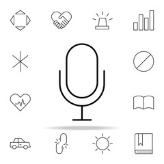 Poster - microphone icon. Minimal Universal Theme icons universal set for web and mobile