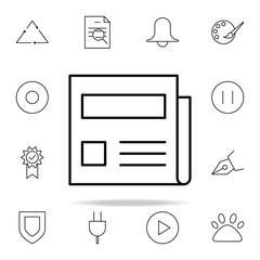 Poster - newspaper icon. Minimal Universal Theme icons universal set for web and mobile