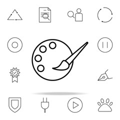 Poster - paint brush, palette icon. Minimal Universal Theme icons universal set for web and mobile
