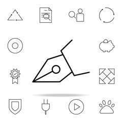 Poster - pen tip icon. Minimal Universal Theme icons universal set for web and mobile