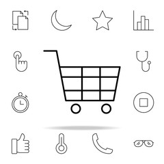 Poster - shopping cart icon. Minimal Universal Theme icons universal set for web and mobile
