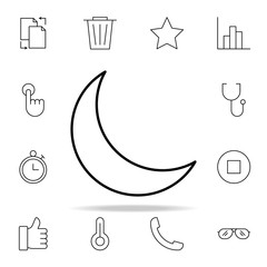 Poster - sleep moon icon. Minimal Universal Theme icons universal set for web and mobile