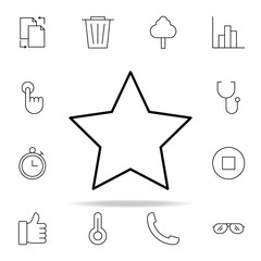 Poster - star icon. Minimal Universal Theme icons universal set for web and mobile